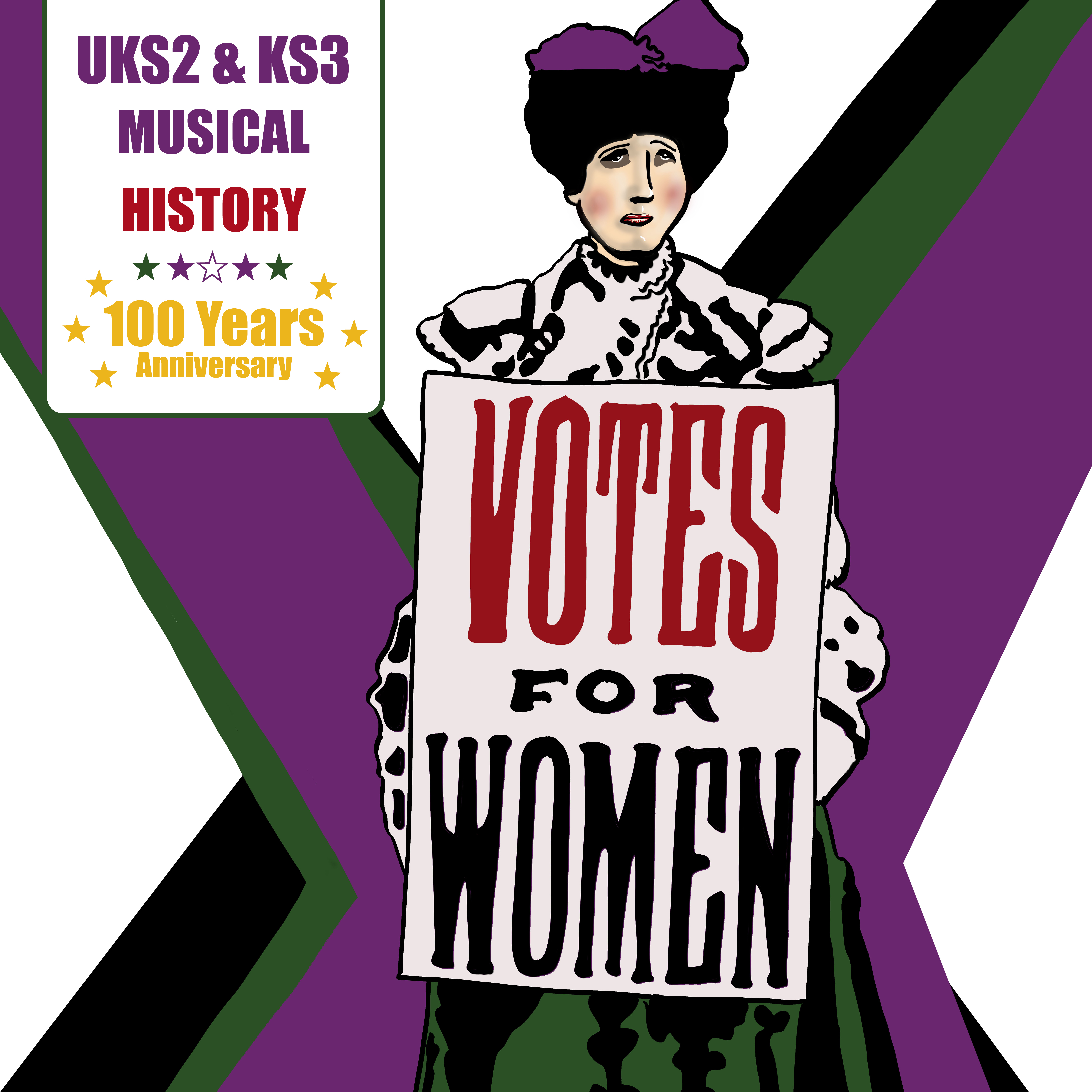 Suffragettes musical script for schools. Suffragettes The Fight. A fact filled, educational play charting the fight for the right to vote. Ideal for schools and drama groups. KS2 and KS3.