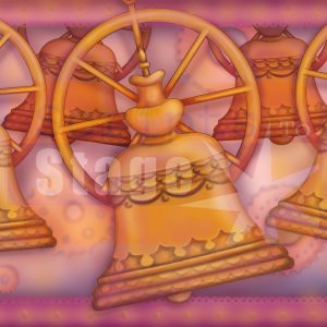 Dick Whittington stage scenery. Projected digital backdrop for stage and theatre.