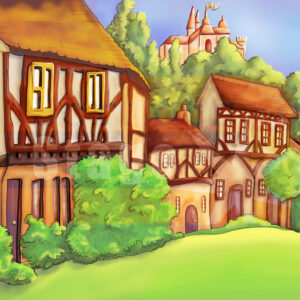 Digital projected stage backdrop for school, youth theatre, amateur or professional shows.