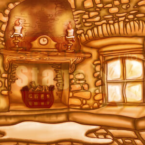 Digital projected stage backdrop for school, youth theatre, amateur or professional shows.