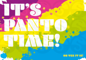 Panto Time Momento Postcard. Share a special message with cast and crew. Panto gift card.