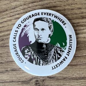 Millicent fawcett pin badge suffragist