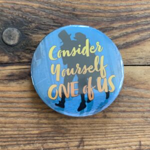 Musical theatre button badge, pin badge, Oliver Twist