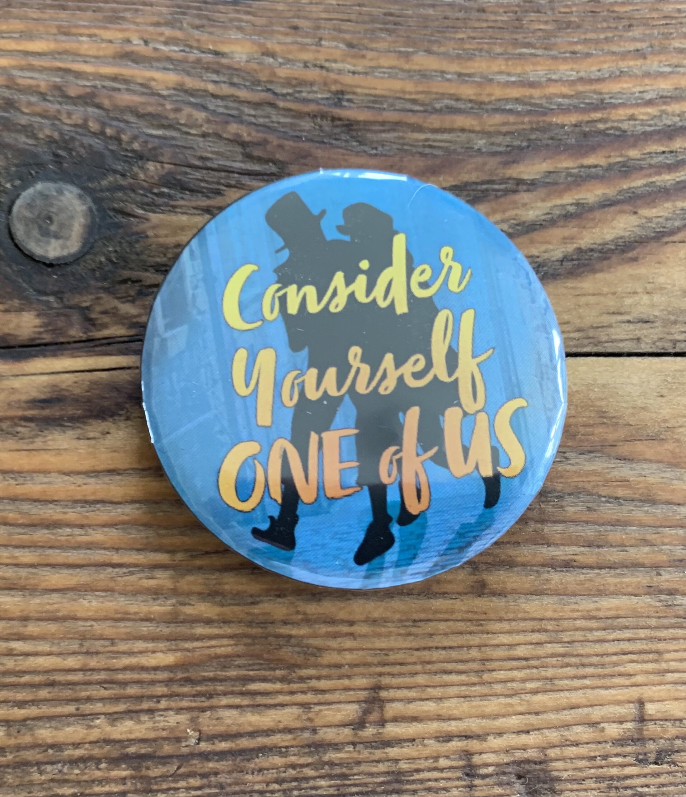 Musical theatre button badge, pin badge, Oliver Twist
