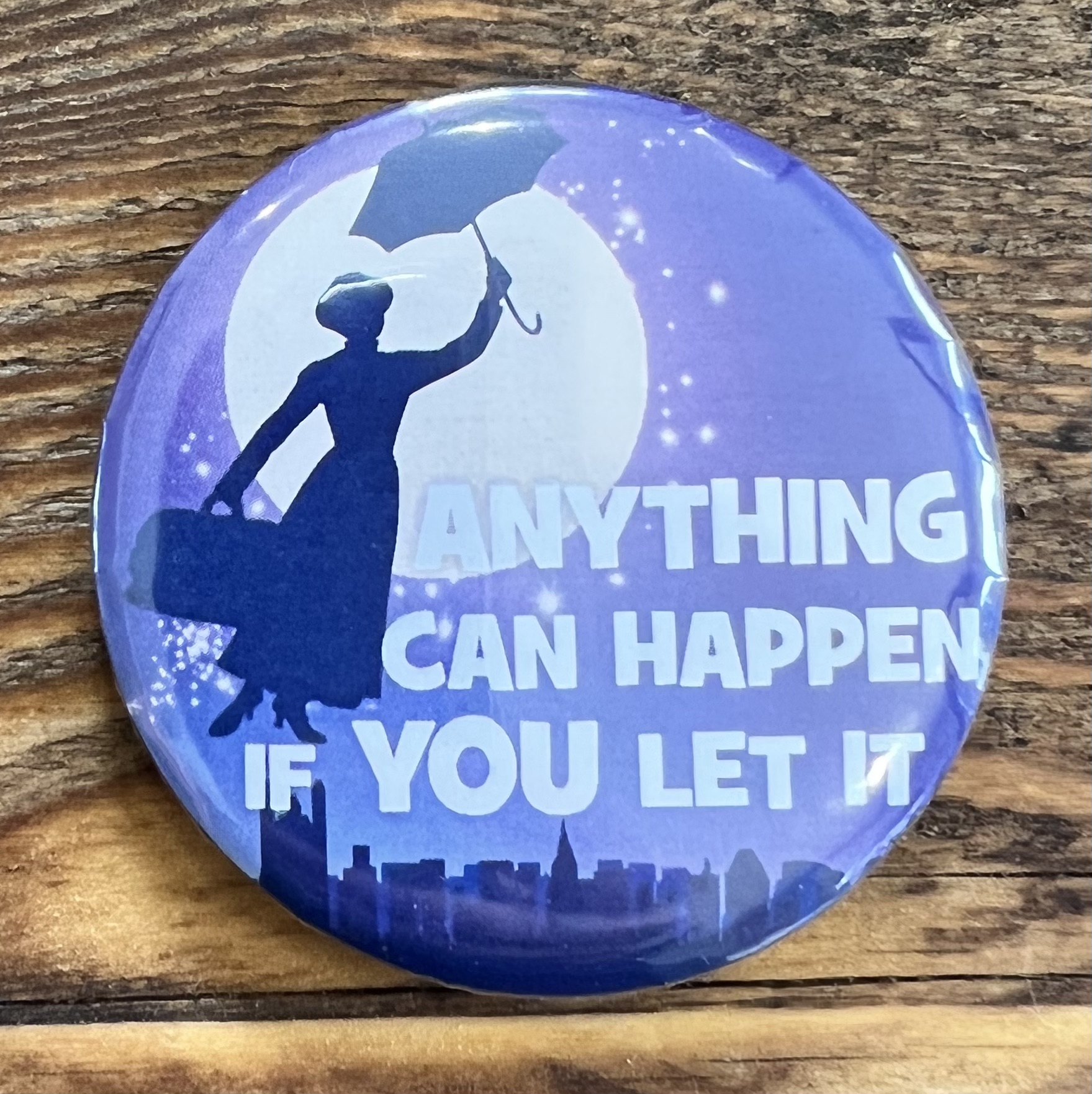 Musical theatre button badge, pin badge, Mary Poppins